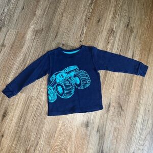 Healthtex Navy Blue Monster Truck Long Sleeve Tee
